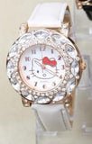 Reloj infantil Hello Kitty con circonitas en color blanco y rosa