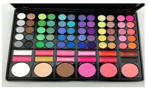 78 colores paleta de sombra de ojos, brillo de labios y rubor